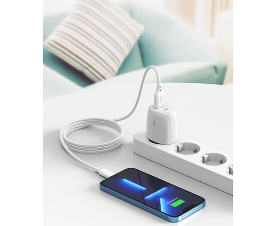 Дата кабель USB 2.0 AM to Lightning 1.0m braided Zebra XO (NB235_L_White), изображение 2 Дата кабель USB 2.0 AM to Lightning 1.0m braided Zebra XO (NB235_L_White), изображение 2