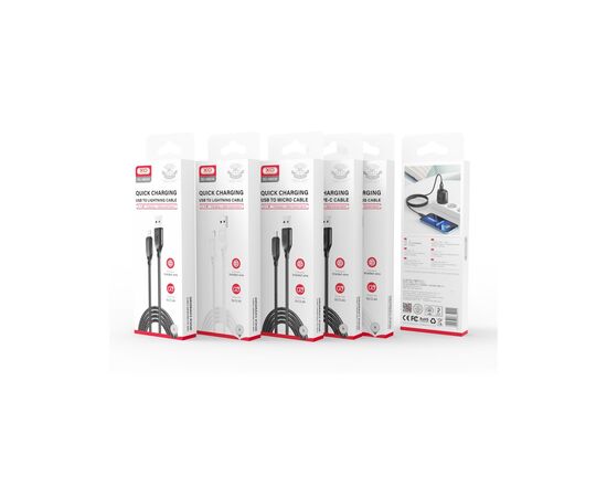 Дата кабель USB 2.0 AM to Lightning 1.0m braided Zebra XO (NB235_L_White), изображение 5 Дата кабель USB 2.0 AM to Lightning 1.0m braided Zebra XO (NB235_L_White), изображение 5