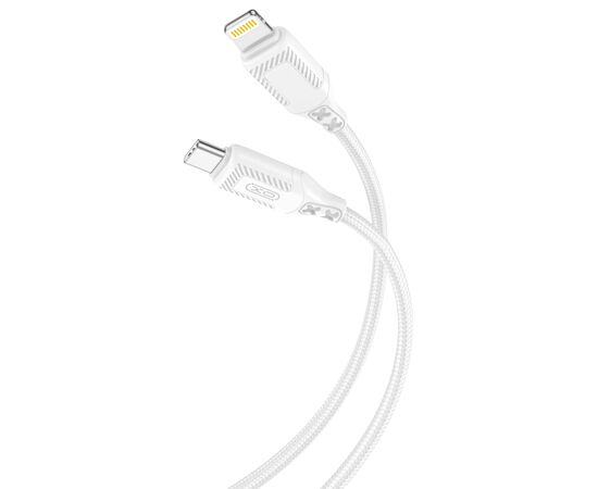 Дата кабель USB-C to Lightning 1.0m 27W braided XO (NBQ236A_White)