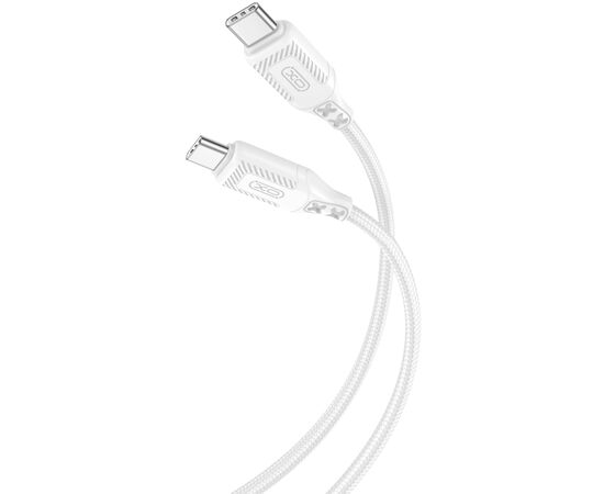 Дата кабель USB-C to USB-C 1.0m 60W braided XO (NBQ236B_White)