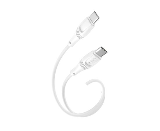 Дата кабель USB-C to USB-C 1.0m 60W High Elastic Zeus XO (NBQ239B_White), изображение 3 Дата кабель USB-C to USB-C 1.0m 60W High Elastic Zeus XO (NBQ239B_White), изображение 3