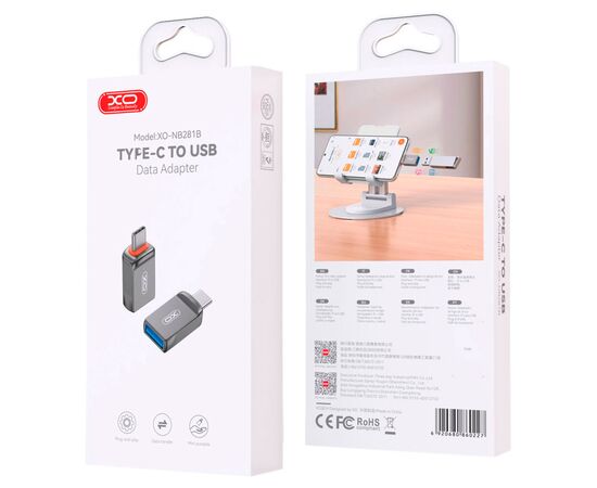 Переходник OTG USB to USB-C XO (NB281B-СA.tranish), изображение 4 Переходник OTG USB to USB-C XO (NB281B-СA.tranish), изображение 4