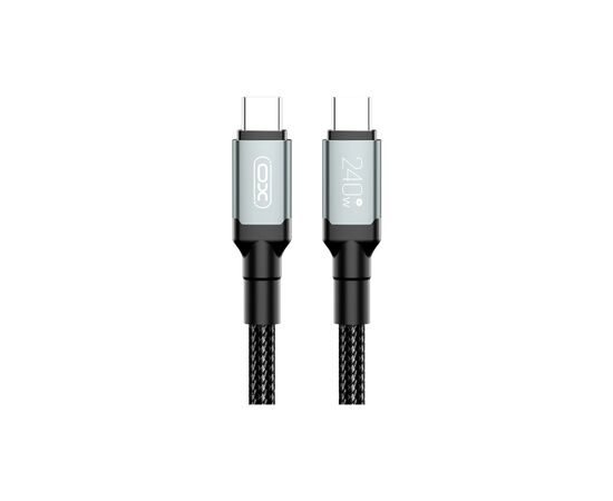 Дата кабель USB-C to USB-C NBQ264B-CC black XO (NB-Q264B-CC.black), изображение 2 Дата кабель USB-C to USB-C NBQ264B-CC black XO (NB-Q264B-CC.black), изображение 2