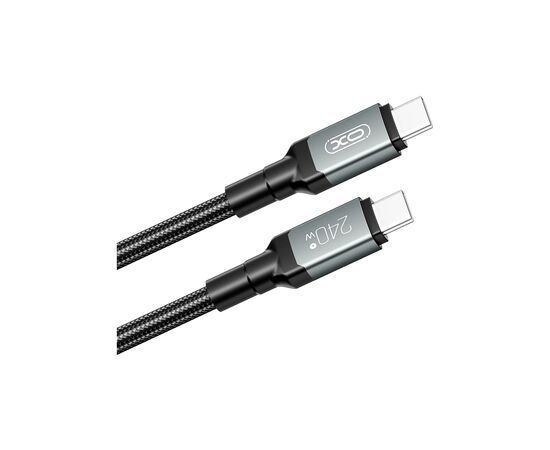 Дата кабель USB-C to USB-C NBQ264B-CC black XO (NB-Q264B-CC.black), изображение 4 Дата кабель USB-C to USB-C NBQ264B-CC black XO (NB-Q264B-CC.black), изображение 4