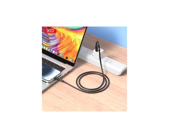 Дата кабель USB-C to USB-C NBQ265B-CC black XO (NB-Q265B-CC.black), изображение 3 Дата кабель USB-C to USB-C NBQ265B-CC black XO (NB-Q265B-CC.black), изображение 3