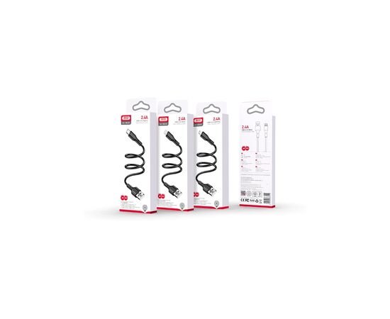 Дата кабель USB 2.0 AM to Micro 5P NB230-AM black XO (NB230-AM.black), изображение 2 Дата кабель USB 2.0 AM to Micro 5P NB230-AM black XO (NB230-AM.black), изображение 2