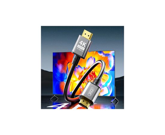 Кабель мультимедийный HDMI M to HDMI M 5.0m V2.0 black XO (GB017B-HDMI.tranish), изображение 4 Кабель мультимедийный HDMI M to HDMI M 5.0m V2.0 black XO (GB017B-HDMI.tranish), изображение 4