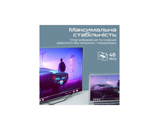 Кабель мультимедийный USB-C to HDMI M 1.8m grey Promate (mediacord-8k.grey), изображение 4 Кабель мультимедийный USB-C to HDMI M 1.8m grey Promate (mediacord-8k.grey), изображение 4