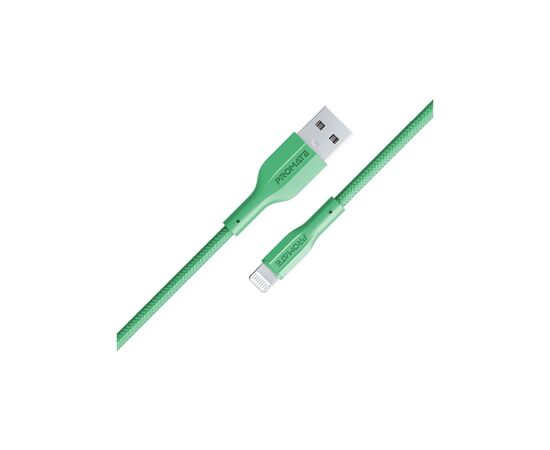 Дата кабель USB 2.0 AM to Lightning 1.0m 2A xCord-Ai green Promate (xcord-ai.green)