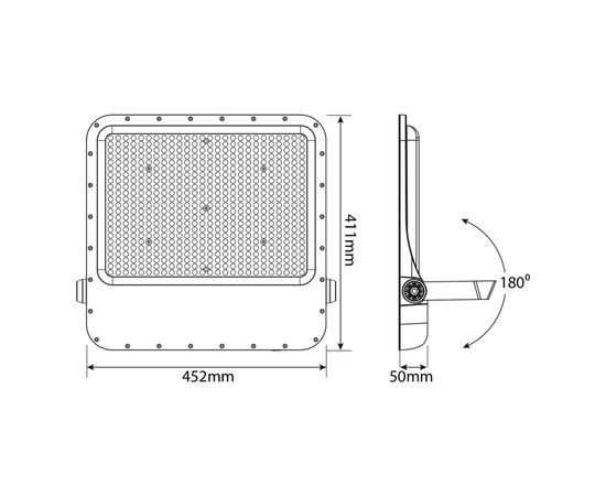 Прожектор Videx LED  PREMIUM F2 400W 5000K 220V (VL-F2-4005G), изображение 6 Прожектор Videx LED  PREMIUM F2 400W 5000K 220V (VL-F2-4005G), изображение 6