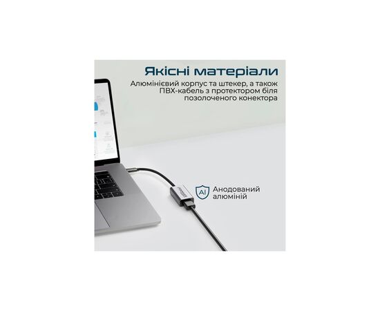 Переходник USB-C to HDMI 4K30Hz grey Promate (medialink-h1.grey), изображение 4 Переходник USB-C to HDMI 4K30Hz grey Promate (medialink-h1.grey), изображение 4