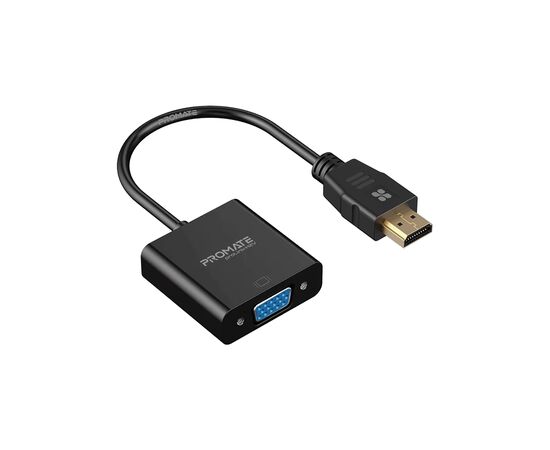 Переходник HDMI to VGA black Promate (prolink-h2v.black)
