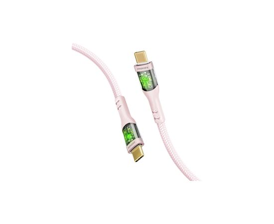 Дата кабель USB-C to USB-C 1.2m 60W PD TransLine-CC pink Promate (transline-cc.pink)