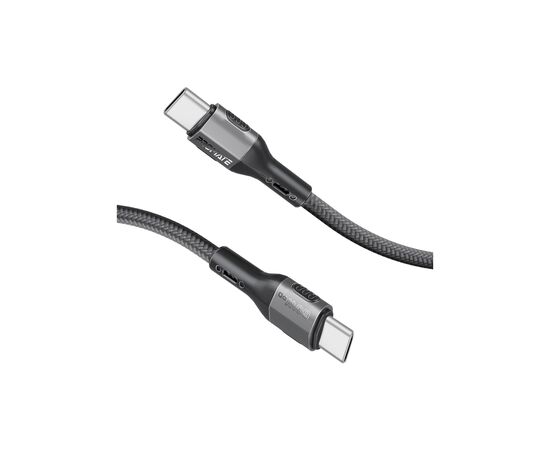 Дата кабель USB-C to USB-C 1.2m 60W PD FletchLink-CC black Promate (fletchlink-cc.black)