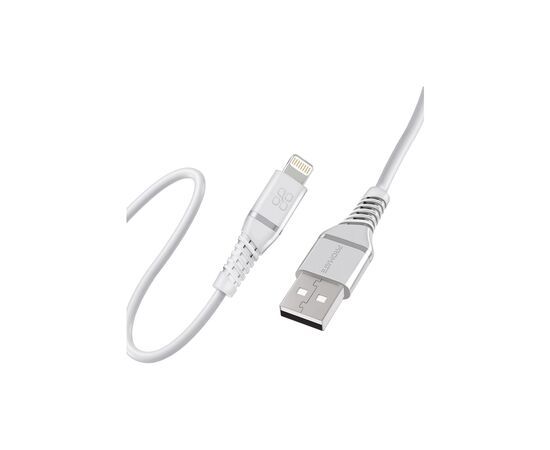 Дата кабель USB 2.0 AM to Lightning 1.2m 2.4A MFi PowerLine-Ai120 white Promate (powerline-ai120.white)