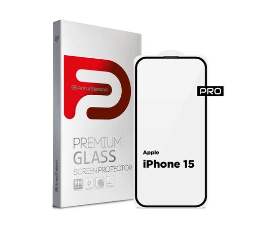 Стекло защитное Armorstandart Pro Apple iPhone 15 with mesh (ARM87023)