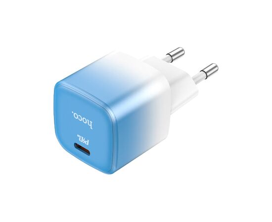 Зарядное устройство HOCO C101A USB-C PD20W + cable USB-C to Lightning Ice Blue (6931474769381), изображение 6 Зарядное устройство HOCO C101A USB-C PD20W + cable USB-C to Lightning Ice Blue (6931474769381), изображение 6