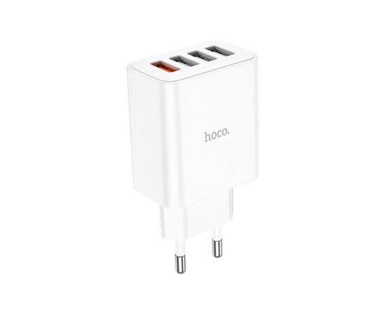 Зарядний пристрій HOCO C102A Fuerza 1xUSB QC3.0 + 3-port USB 18W White (6931474777713)