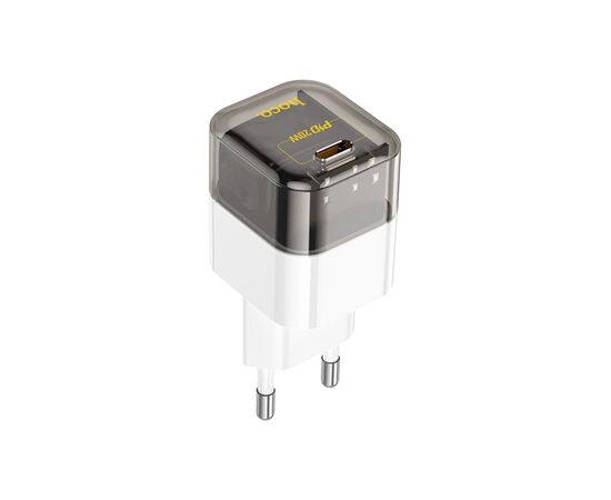 Зарядное устройство HOCO C125A Transparent USB-C PD20W Transparent Black (6931474798336), изображение 2 Зарядное устройство HOCO C125A Transparent USB-C PD20W Transparent Black (6931474798336), изображение 2