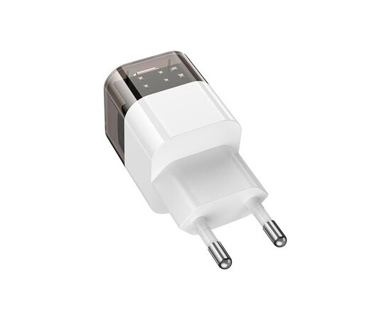 Зарядное устройство HOCO C125A Transparent USB-C PD20W Transparent Black (6931474798336), изображение 3 Зарядное устройство HOCO C125A Transparent USB-C PD20W Transparent Black (6931474798336), изображение 3
