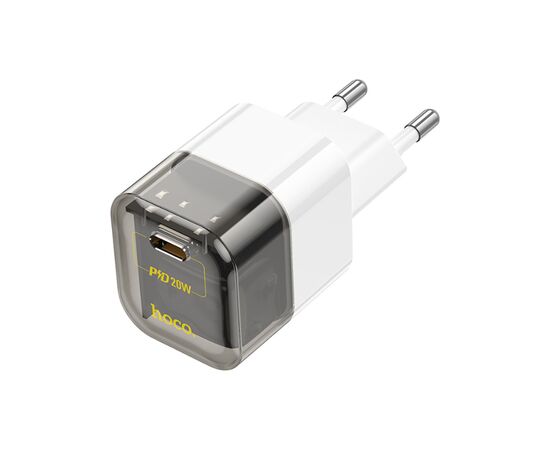 Зарядное устройство HOCO C125A Transparent USB-C PD20W Transparent Black (6931474798336)