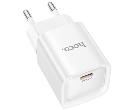 Зарядний пристрій HOCO C146A Charm USB-C PD20W White (6942007630245), зображення 2 Зарядний пристрій HOCO C146A Charm USB-C PD20W White (6942007630245), зображення 2