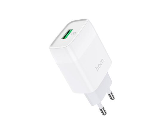 Зарядное устройство HOCO C72Q Glorious USB QC3.0 18W White (6931474732514), изображение 2 Зарядное устройство HOCO C72Q Glorious USB QC3.0 18W White (6931474732514), изображение 2