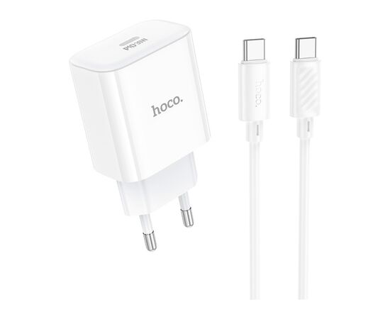 Зарядное устройство HOCO C76A Pro Majestic USB-C PD30W + cable USB-C to USB-C White (6942007616324)