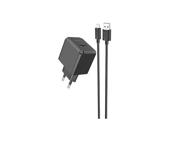 Зарядний пристрій HOCO CS11A Ocean USB + cable USB to Micro 5P 10.5W Black (6942007603584)