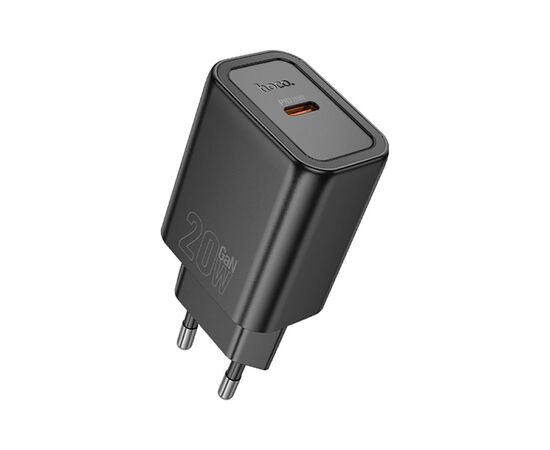 Зарядное устройство HOCO N60 Gentle USB-C PD20W Black (6942007644174), изображение 3 Зарядное устройство HOCO N60 Gentle USB-C PD20W Black (6942007644174), изображение 3