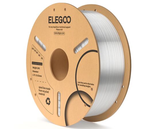 Пластик для 3D-принтера ELEGOO PLA 1кг, 1.75мм, transparent (50.203.0514)