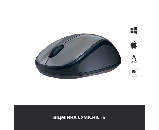 Мышка Logitech M235 Grey (910-002201), изображение 3 Мышка Logitech M235 Grey (910-002201), изображение 3