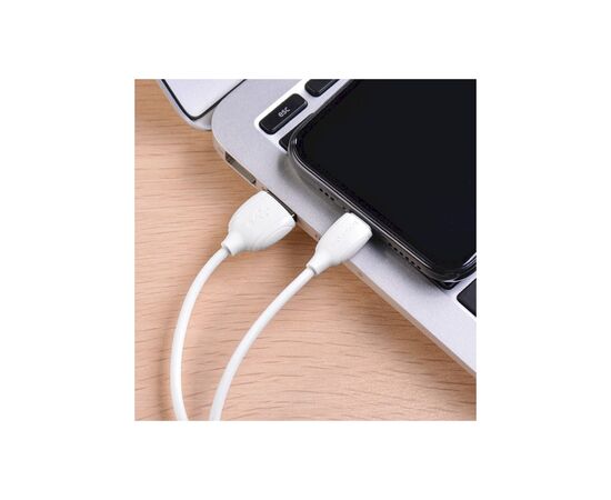 Дата кабель USB 2.0 AM to Lightning 1.0m 2.4A PVC BX19 white BOROFONE (6931474701763), изображение 3 Дата кабель USB 2.0 AM to Lightning 1.0m 2.4A PVC BX19 white BOROFONE (6931474701763), изображение 3