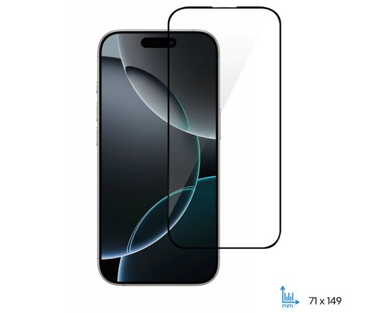Стекло защитное 2E Apple iPhone 16 Pro(6.3) 2.5D FCFG black (2E-IP-16P-6.3-SMFCFG-BB)