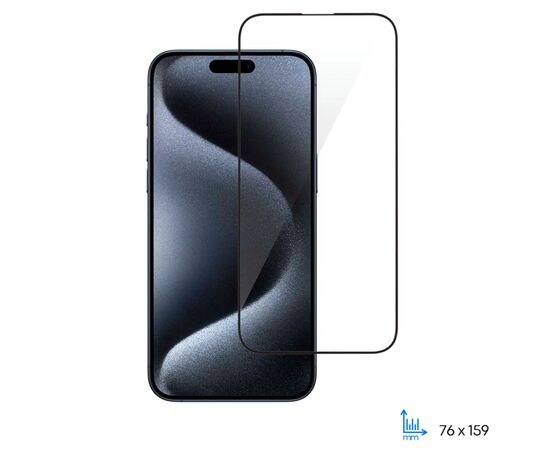 Стекло защитное 2E iPhone 15 Pro Max 2.5D FCFG black (2E-IP-15PM-6.7-SMFCFG-BB)