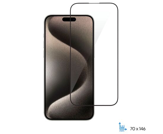 Скло захисне 2E iPhone 15 Pro 2.5D FCFG black (2E-IP-15P-6.1-SMFCFG-BB)