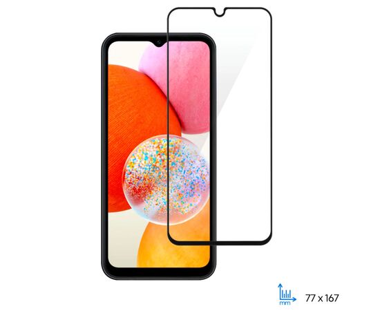 Стекло защитное 2E Samsung Galaxy A14 (A145F) 2.5D FCFG black (2E-G-A14-SMFCFG-BB)