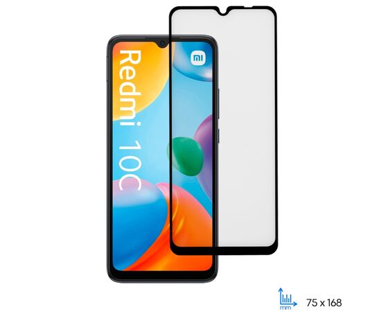 Стекло защитное 2E Xiaomi Redmi 10C 2.5D FCFG black (2E-MI-10C-SMFCFG-BB)