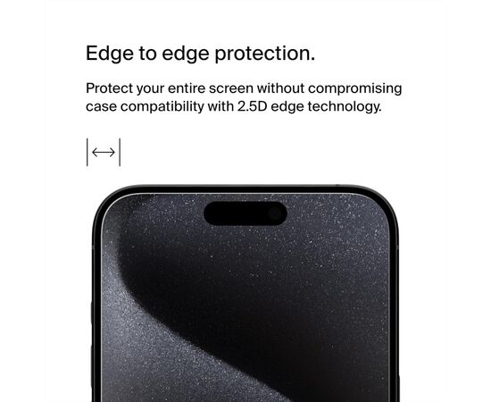 Стекло защитное Belkin iPhone 15 Pro Max TemperedGlass (OVA138ZZ), изображение 5 Стекло защитное Belkin iPhone 15 Pro Max TemperedGlass (OVA138ZZ), изображение 5