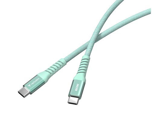 Дата кабель USB-C to USB-C 1.2m Magnetic 60W green Verbatim (31864), зображення 3 Дата кабель USB-C to USB-C 1.2m Magnetic 60W green Verbatim (31864), зображення 3