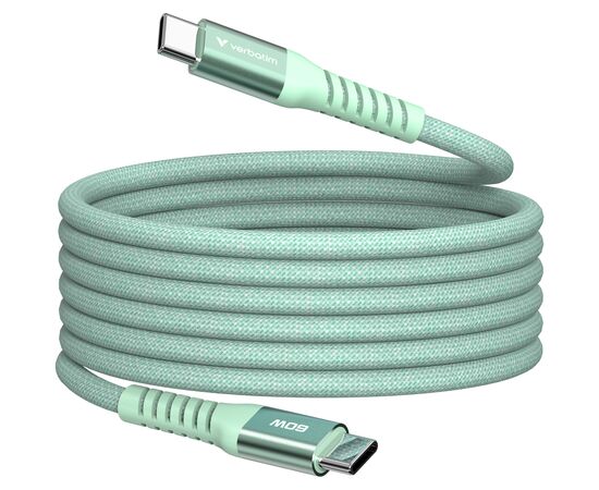 Дата кабель USB-C to USB-C 1.2m Magnetic 60W green Verbatim (31864)