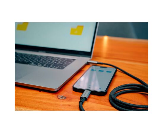 Дата кабель USB-C to USB-C 1.2m 240W black Verbatim (31847), зображення 5 Дата кабель USB-C to USB-C 1.2m 240W black Verbatim (31847), зображення 5