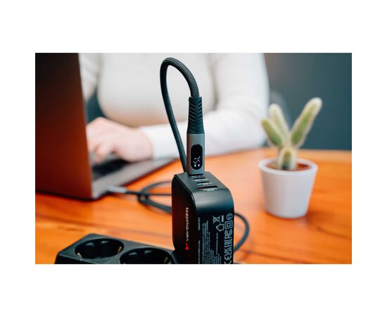 Дата кабель USB-C to USB-C 1.2m with display 100W black Verbatim (31848), зображення 6 Дата кабель USB-C to USB-C 1.2m with display 100W black Verbatim (31848), зображення 6