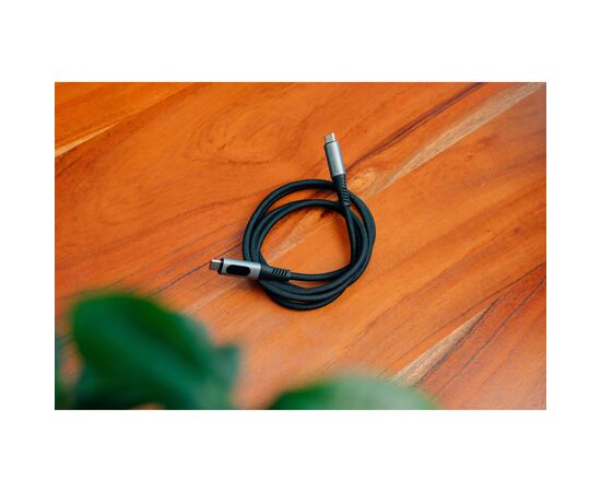 Дата кабель USB-C to USB-C 1.2m with display 240W black Verbatim (31849), зображення 5 Дата кабель USB-C to USB-C 1.2m with display 240W black Verbatim (31849), зображення 5