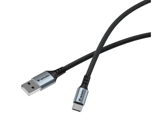 Дата кабель USB 2.0 AM to USB-C 1.2m black Verbatim (31843), зображення 3 Дата кабель USB 2.0 AM to USB-C 1.2m black Verbatim (31843), зображення 3