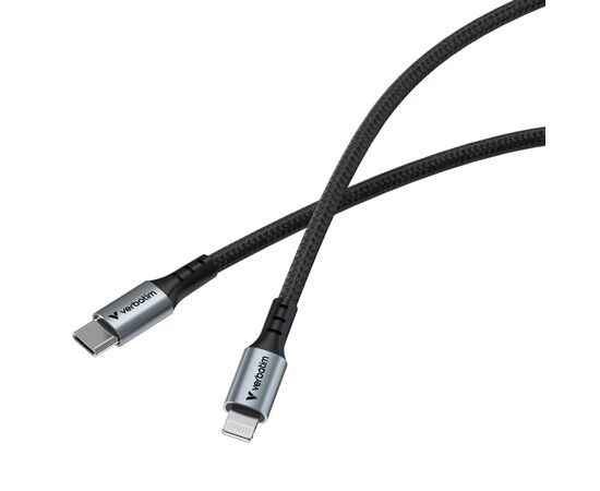 Дата кабель USB-C to Lightning 1.2m black Verbatim (31844), зображення 3 Дата кабель USB-C to Lightning 1.2m black Verbatim (31844), зображення 3
