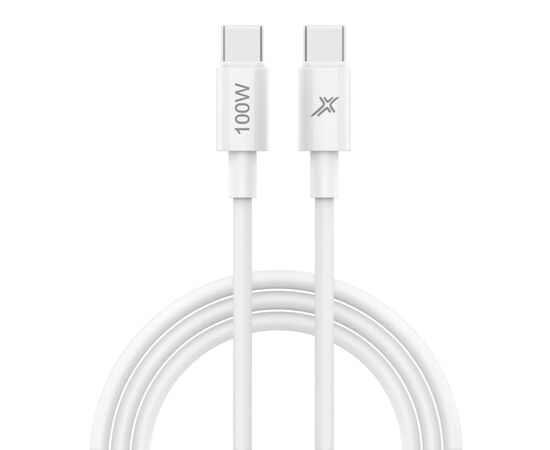 Дата кабель USB-C to USB-C 1.0m 100W white Grand-X (CC-100W)