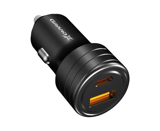 Зарядний пристрій Grand-X CH-30B 30W 1xUSB + 1xUSB-C PD + QC3.0 AFC FCP SCP VOOC Black (CH-30B)