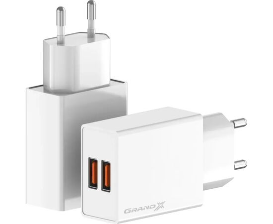 Зарядний пристрій Grand-X CH-15W 2xUSB 10.5W Black (CH-15W), зображення 3 Зарядний пристрій Grand-X CH-15W 2xUSB 10.5W Black (CH-15W), зображення 3