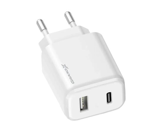 Зарядний пристрій Grand-X CH-890 Fast Charge 1xUSB-C PD20W + 1xUSB QC4.0 + AFC SCP FCP Black (CH-890), зображення 2 Зарядний пристрій Grand-X CH-890 Fast Charge 1xUSB-C PD20W + 1xUSB QC4.0 + AFC SCP FCP Black (CH-890), зображення 2